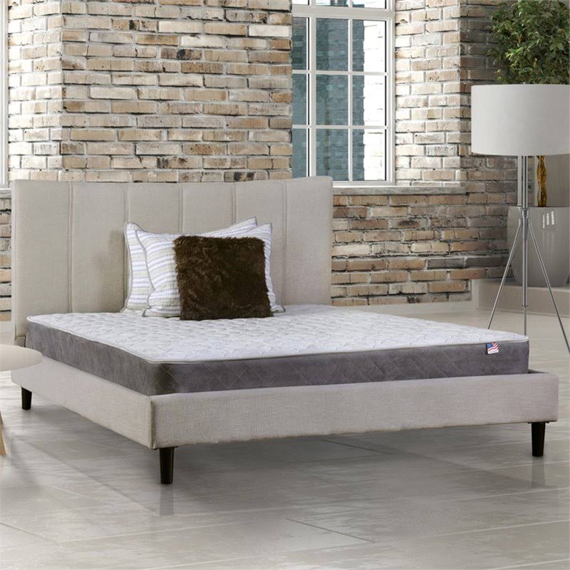 White Fabric King Tight Top Mattress I335