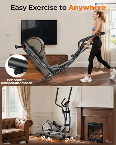 Elliptical Exercise Machine 20IN Stride 16 Resistance Levels Z162361