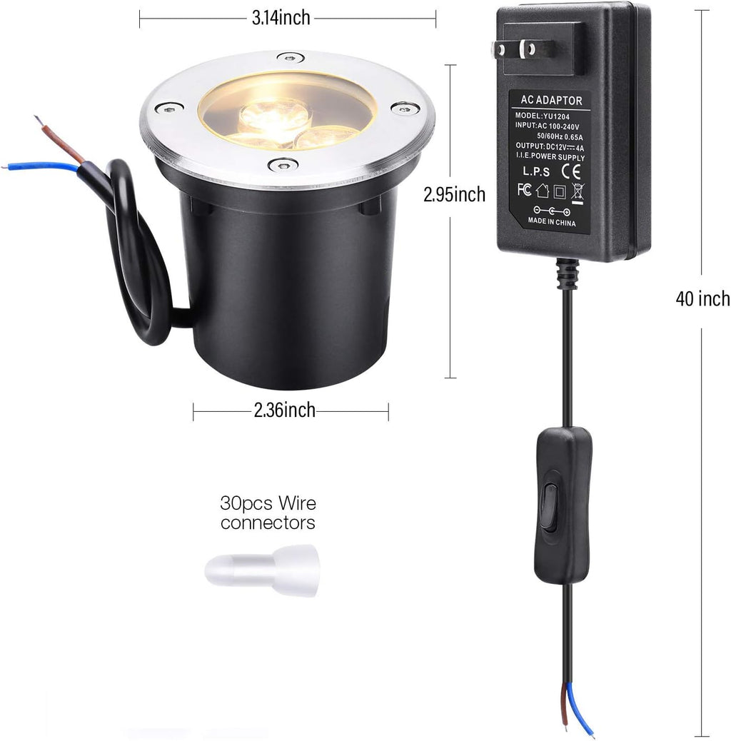 6 Pack 6W Warm White LED Landscape Lights R5593