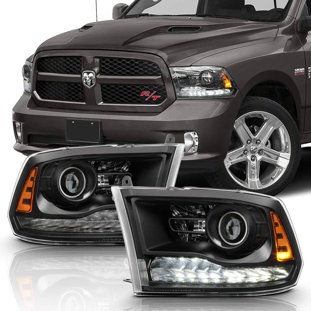 White LED DRL Headlights Assembly H333