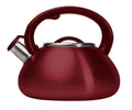 Stainless Steel Whistling Kettle, 2.5 Quarts, Matte Red F293