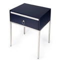 Blue & Silver End Table D7203