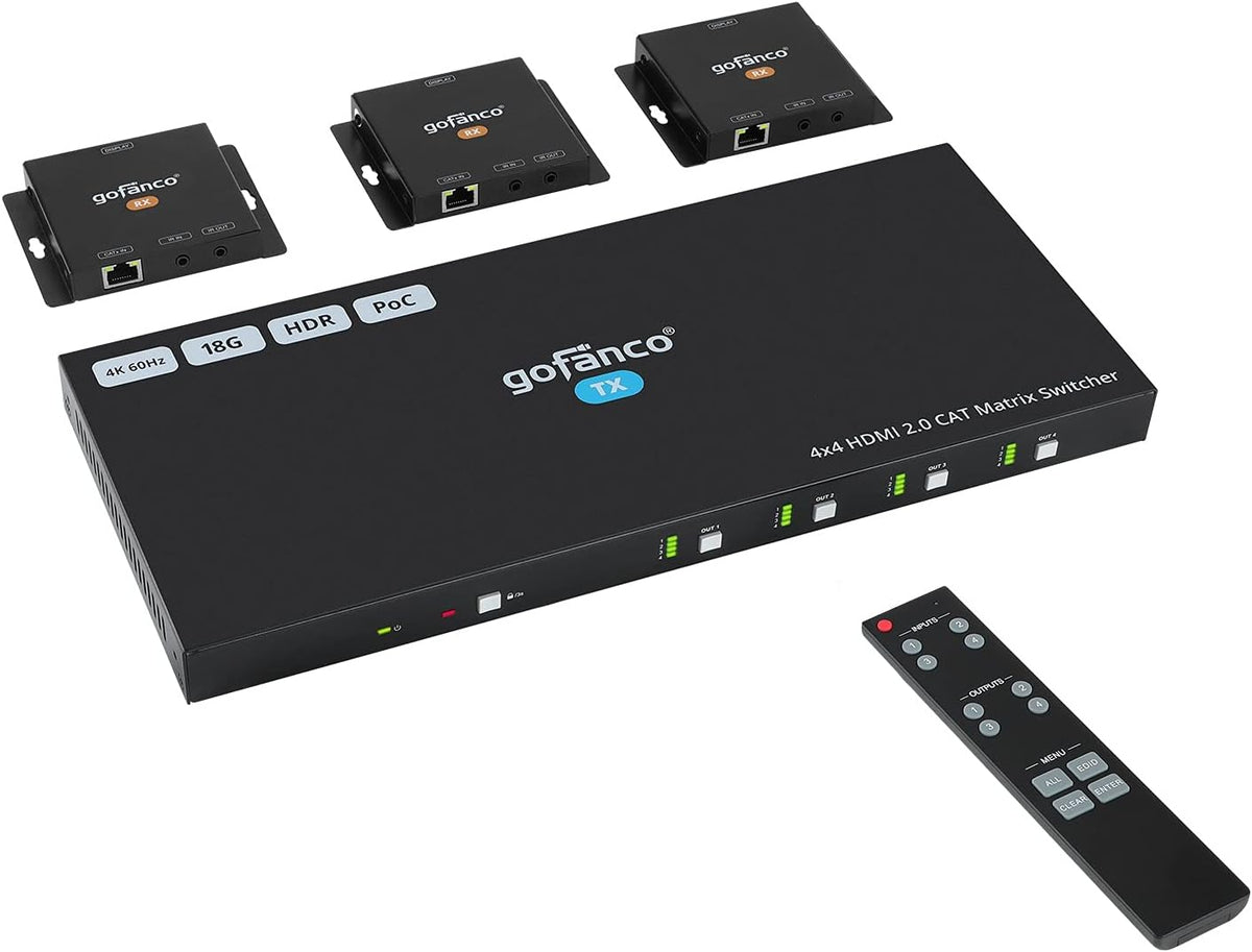 1x2 HDMI Extender Splitter Full HD 1080p Over Cat5e/Cat6/Cat7 Ethernet Cable E84278