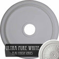 24 1/8x22OD x 4 3/8x22ID x 2 1/4x22P Hand-Painted Ultra Pure White Ceiling Medallion U973040