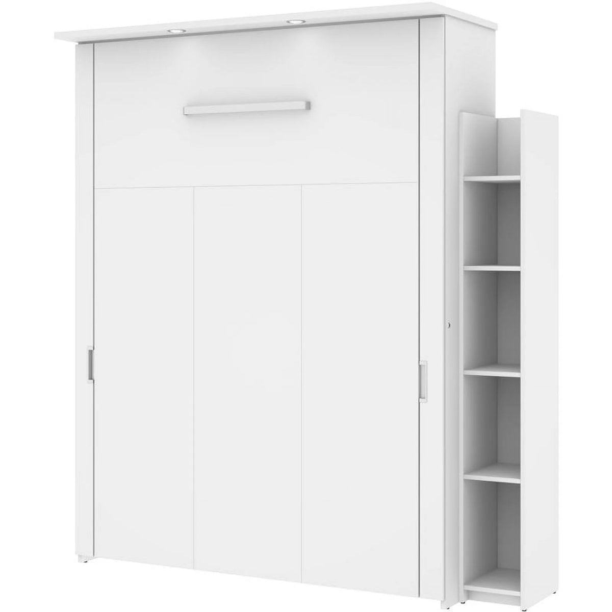 Queen Murphy Bed and Storage Unit in White K433