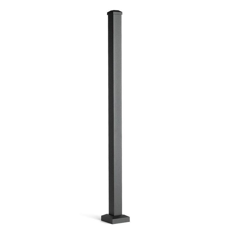 Charcoal Black Aluminum Deck Post H413