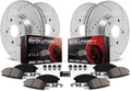 Carbon Fiber Brake Pads with Drilled & Slotted Brake Rotors Kit M565