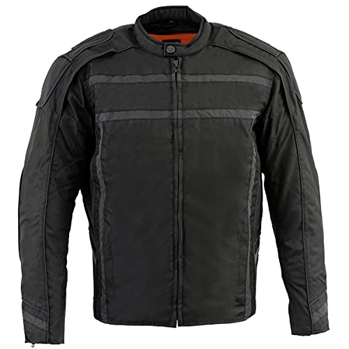 Milwaukee Leather Men's Armored Textile Motorcycle Rider Jacket I85479