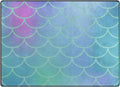 Gradient Blue Fish Scale Lightweight Carpet Mats Area Rug I24041