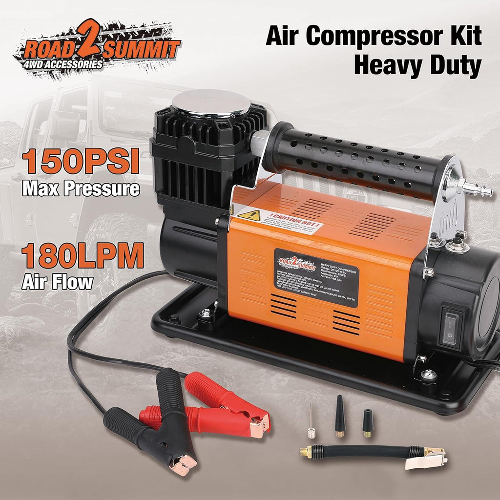Heavy Duty Portable 12V Air Compressor Kit, Max 150PSI T26692