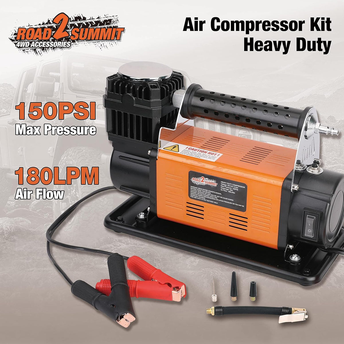 Heavy Duty Portable 12V Air Compressor Kit, Max 150PSI T26692