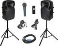 12-Inch 1000 Watts 2-Way Powered PA Speaker System with Bluetooth K45175