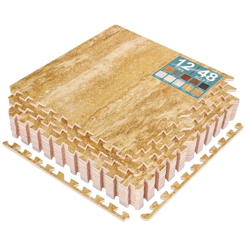 Wood Grain EVA Interlocking Floor Mats with Borders G95471