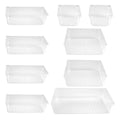 9 Pcs Clear Drawer Organizer Trays Assorted 4-Size Drawer Dividers Y1201