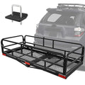 60 x 24 x 14 Inch Black Folding Hitch Mount Cargo Carrier with 500 lbs. Capacity V69661