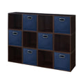12 Cube Storage Set with 6 Canvas Bins A2690