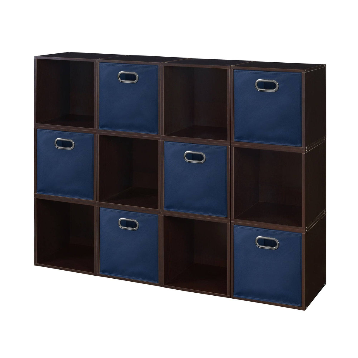 12 Cube Storage Set with 6 Canvas Bins A2690