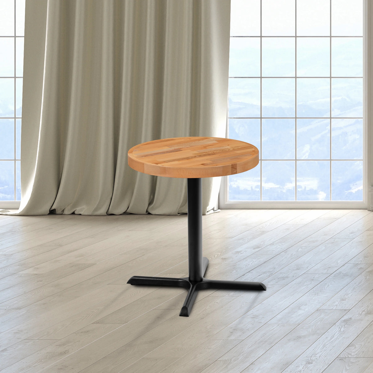 24" Round Butcher Block Style Table Top X625