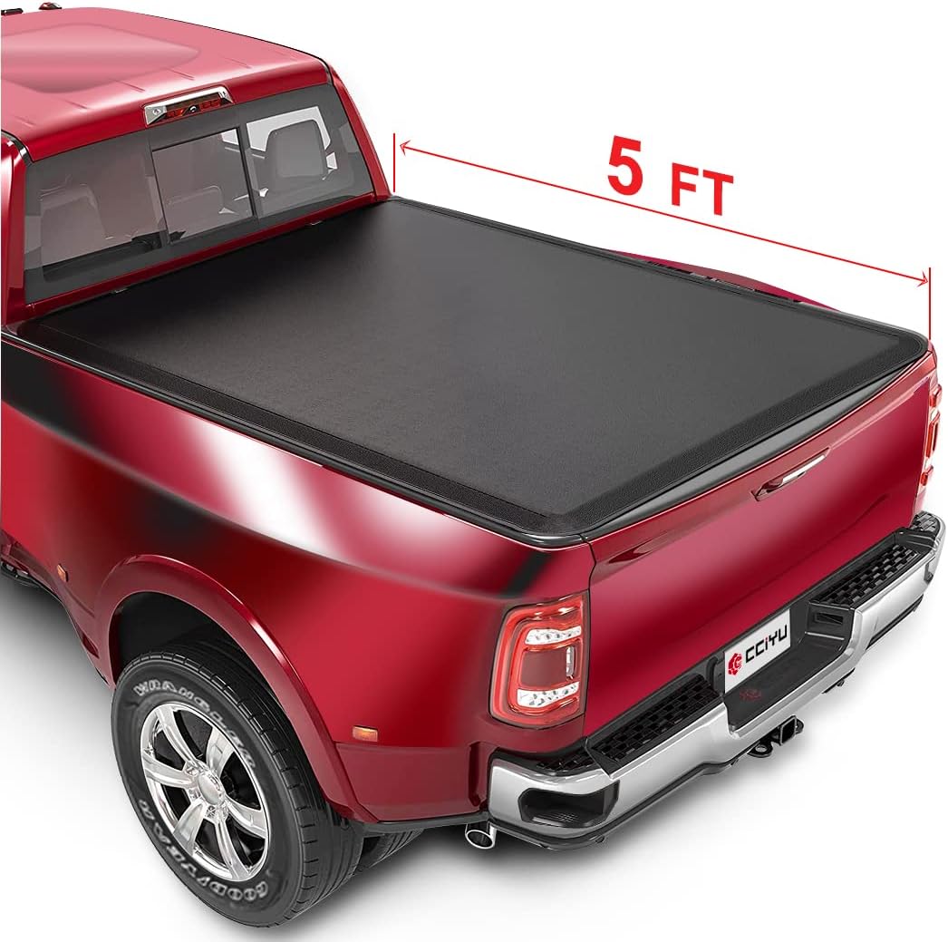 Soft Folding Truck Bed Tonneau Cover for Chevy Colorado/GMC Canyon 2015-2021 Fleetside 5FT Bed B2791