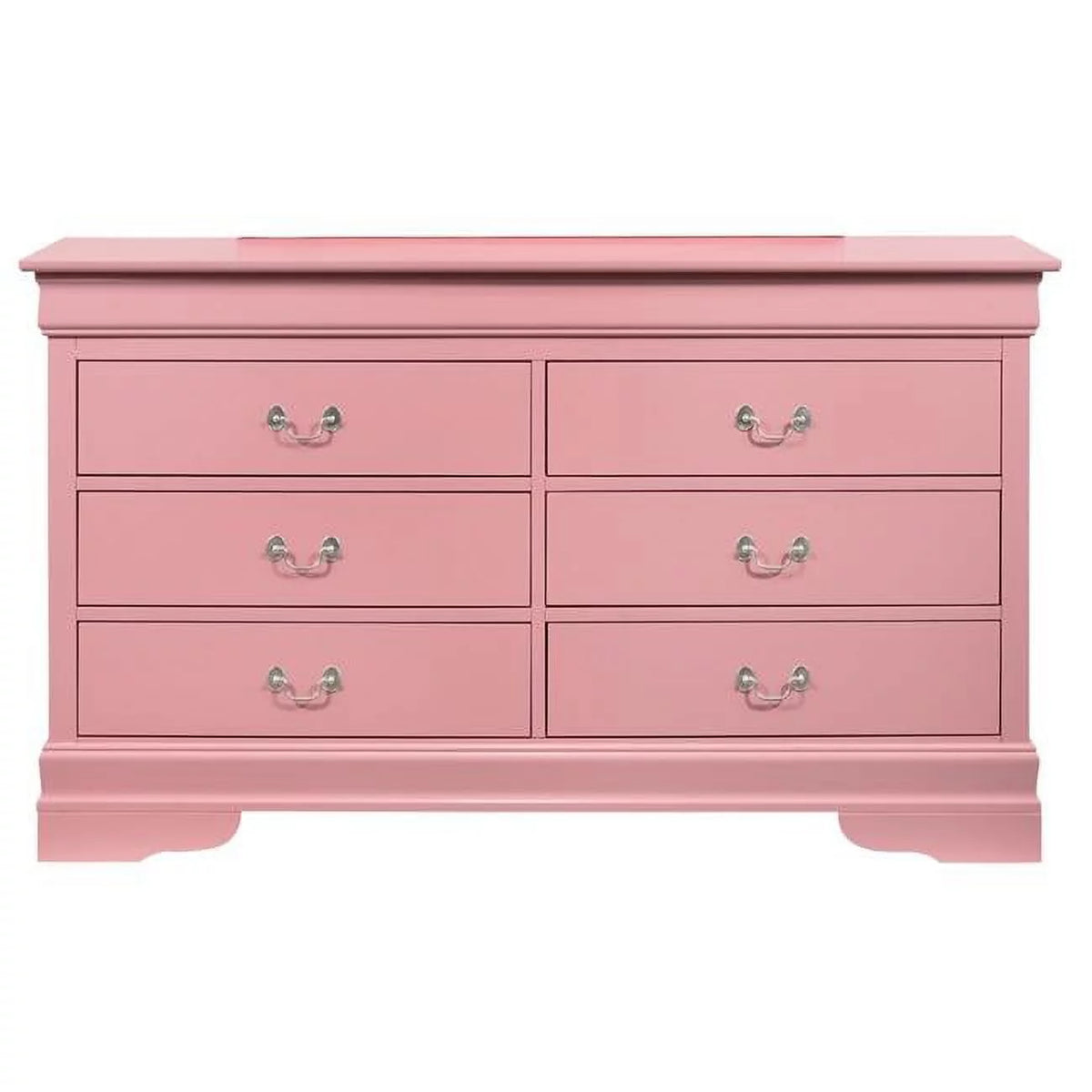 Pink 6 Drawer Double Dresser U13685