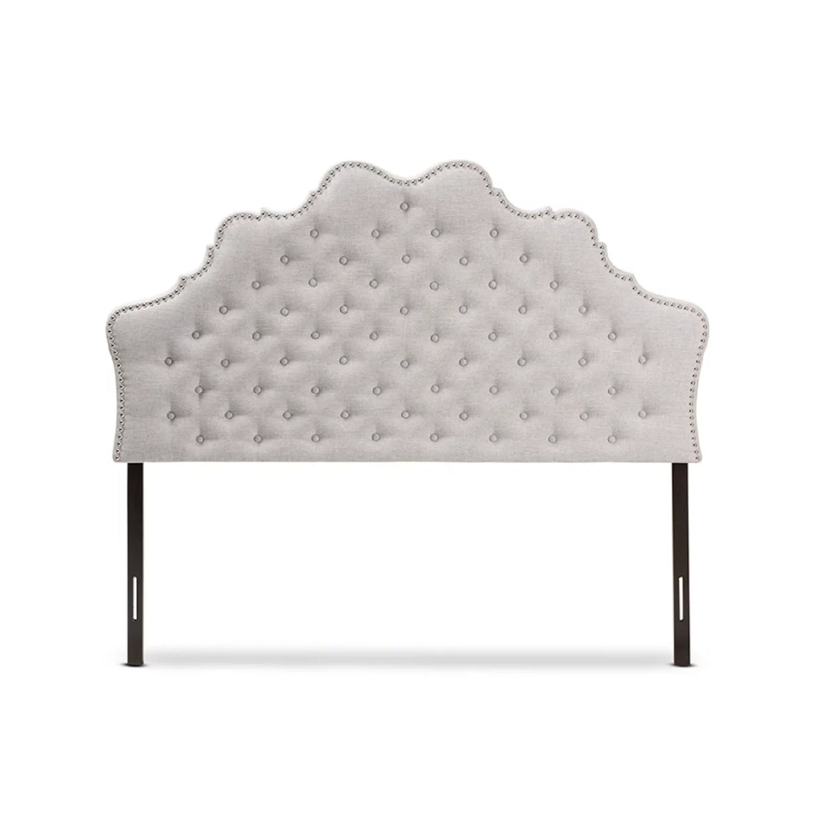 Greyish Beige Fabric Full Size Headboard U128