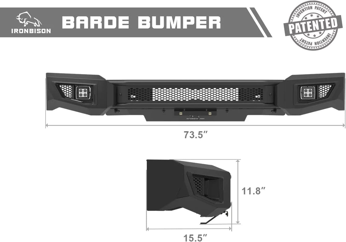 Front Bumper Bull Bar with 2 LED Fog Light P575