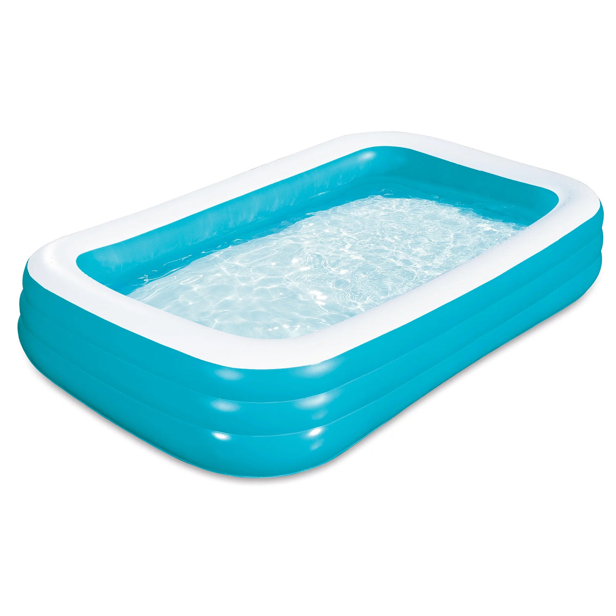10-Foot Rectangular Inflatable Family Pool, Blue O4119