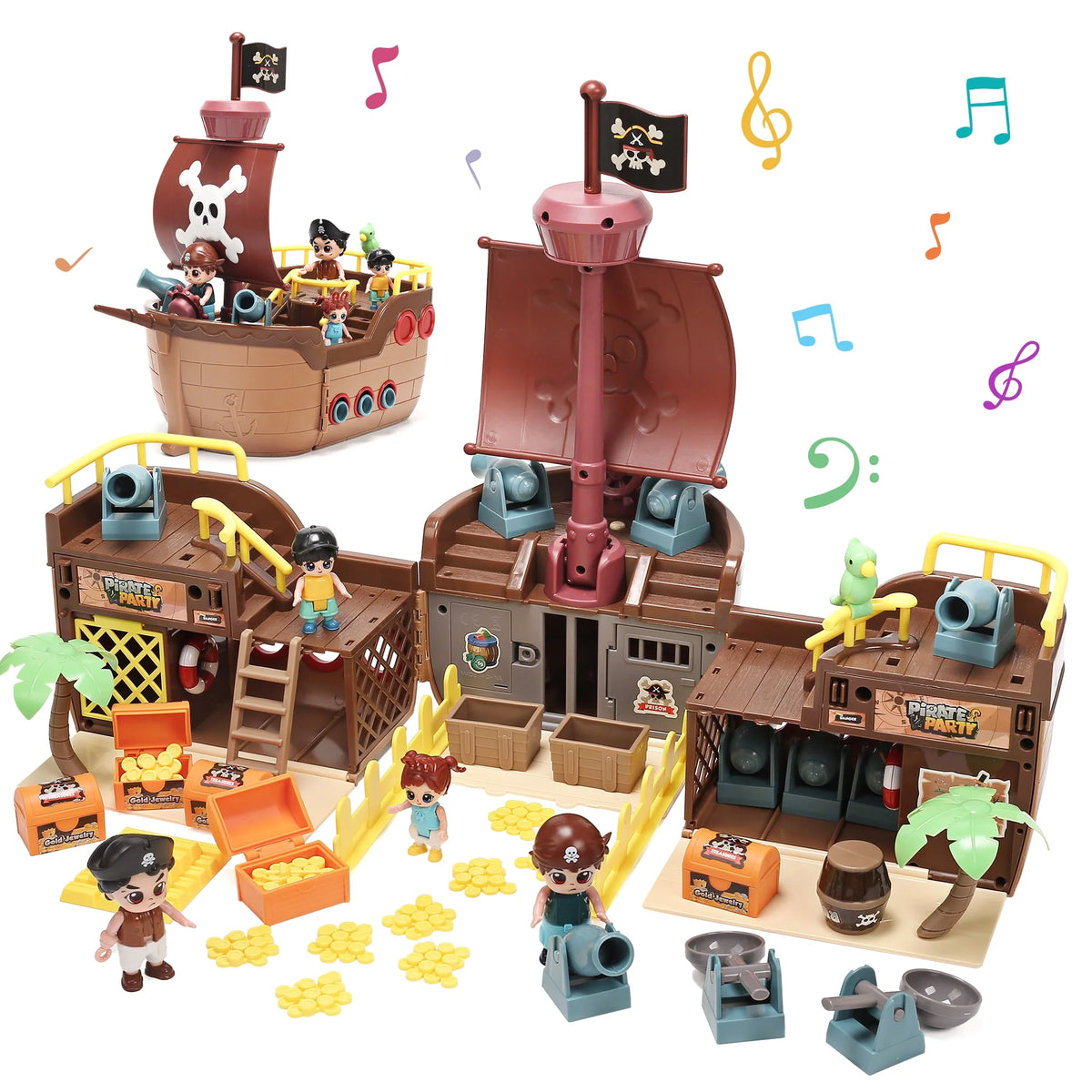Brown Pirate Boat Toys C842767
