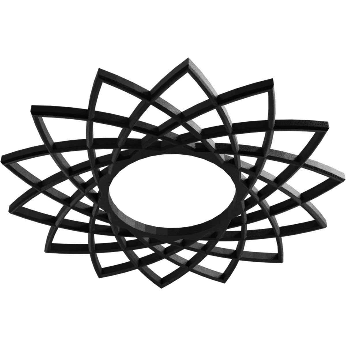 40x22OD x 15 3/8x22ID x 1x22P PVC Pierced Ceiling Medallion S619