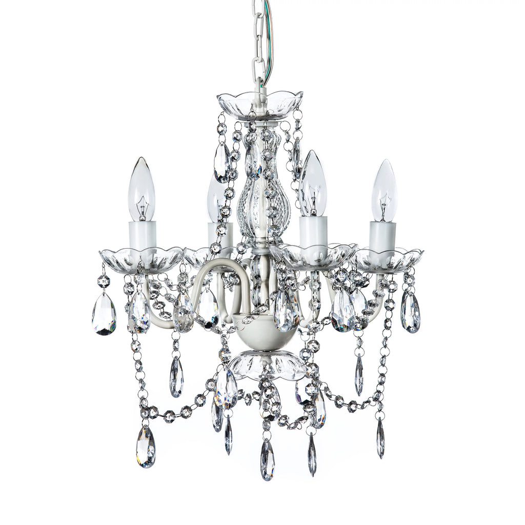 Clear 4 Light Acrylic Crystal Chandelier D2496