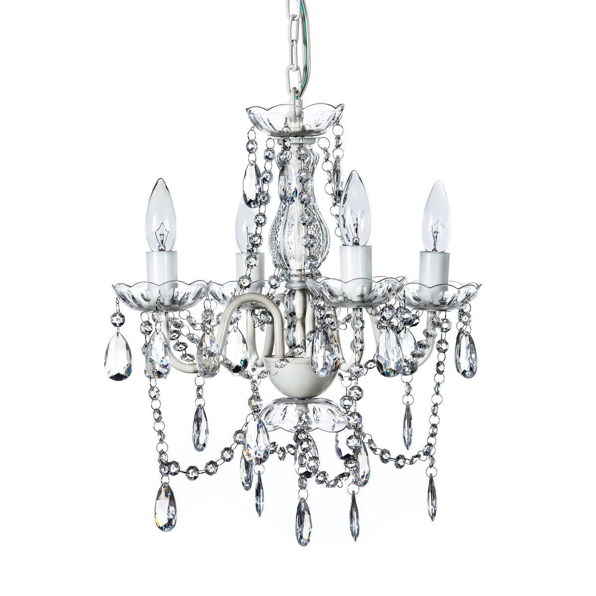 Clear 4 Light Acrylic Crystal Chandelier D2496