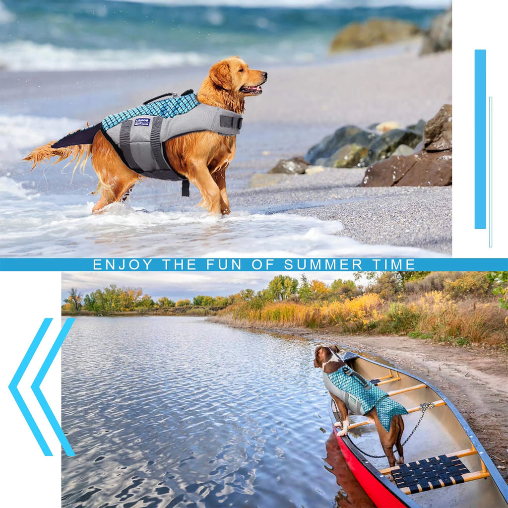 Reflective Dog Life Jacket with Rescue Handle A580170