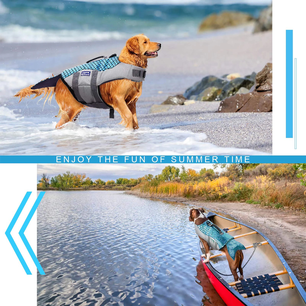 Reflective Dog Life Jacket with Rescue Handle A580170