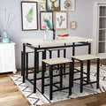 5 Piece Bar Table Set with 4 Stools Metal Frame J493531