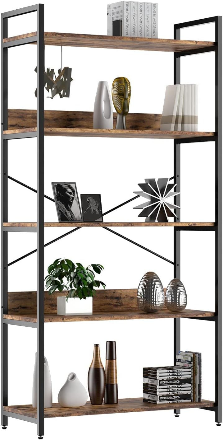 4 Tier Wood and Metal Bookshelf Y26893