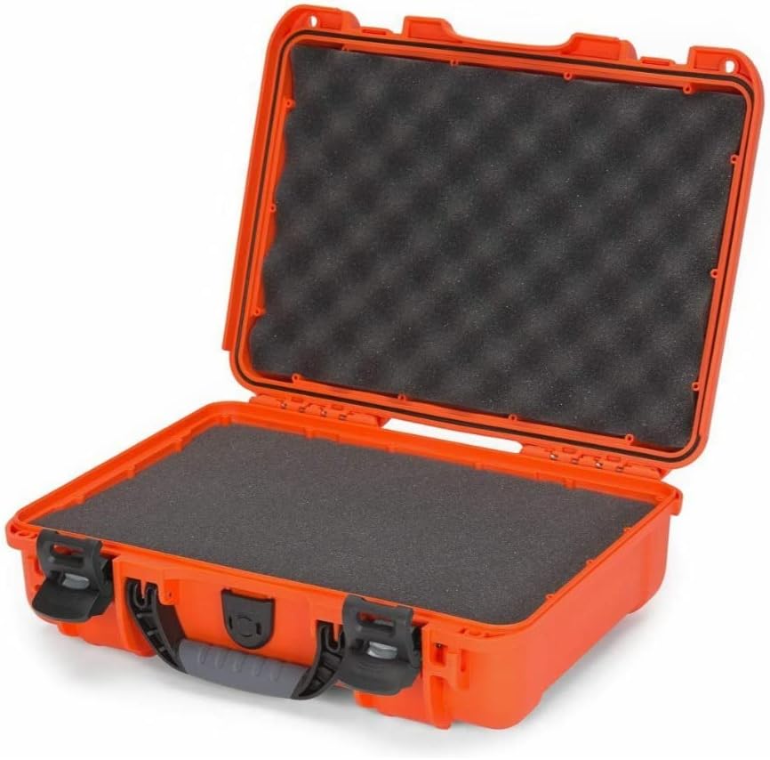 Waterproof Hard Case with Foam Insert (Orange) with TSA Approved Case Lock Z8035