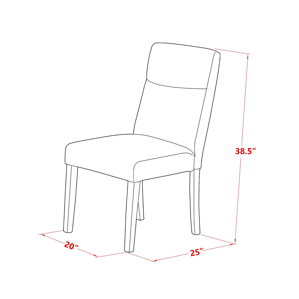 Set Of 2 Parson Chair With Oak Finish Leg And Linen Fabric O3338