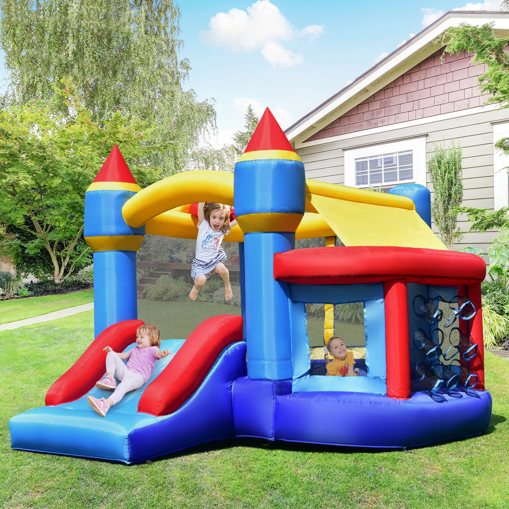 Inflatable Bounce House Castle Slide Bouncer with Basketball Hoop G31124