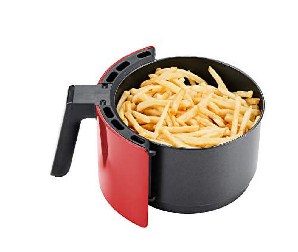 Red/Silver Electric Mini Air Fryer with Digital Touchscreen V628