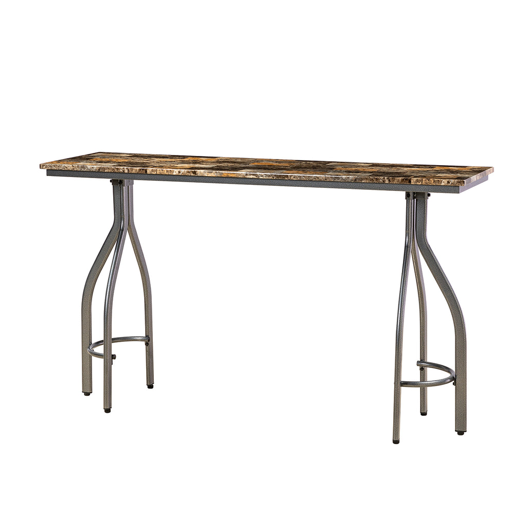 3 Piece Dining Set with 2 Swivel Stools BROWN H56892
