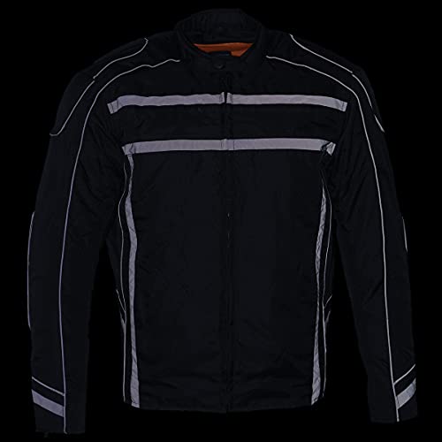Milwaukee Leather Men's Armored Textile Motorcycle Rider Jacket I85479
