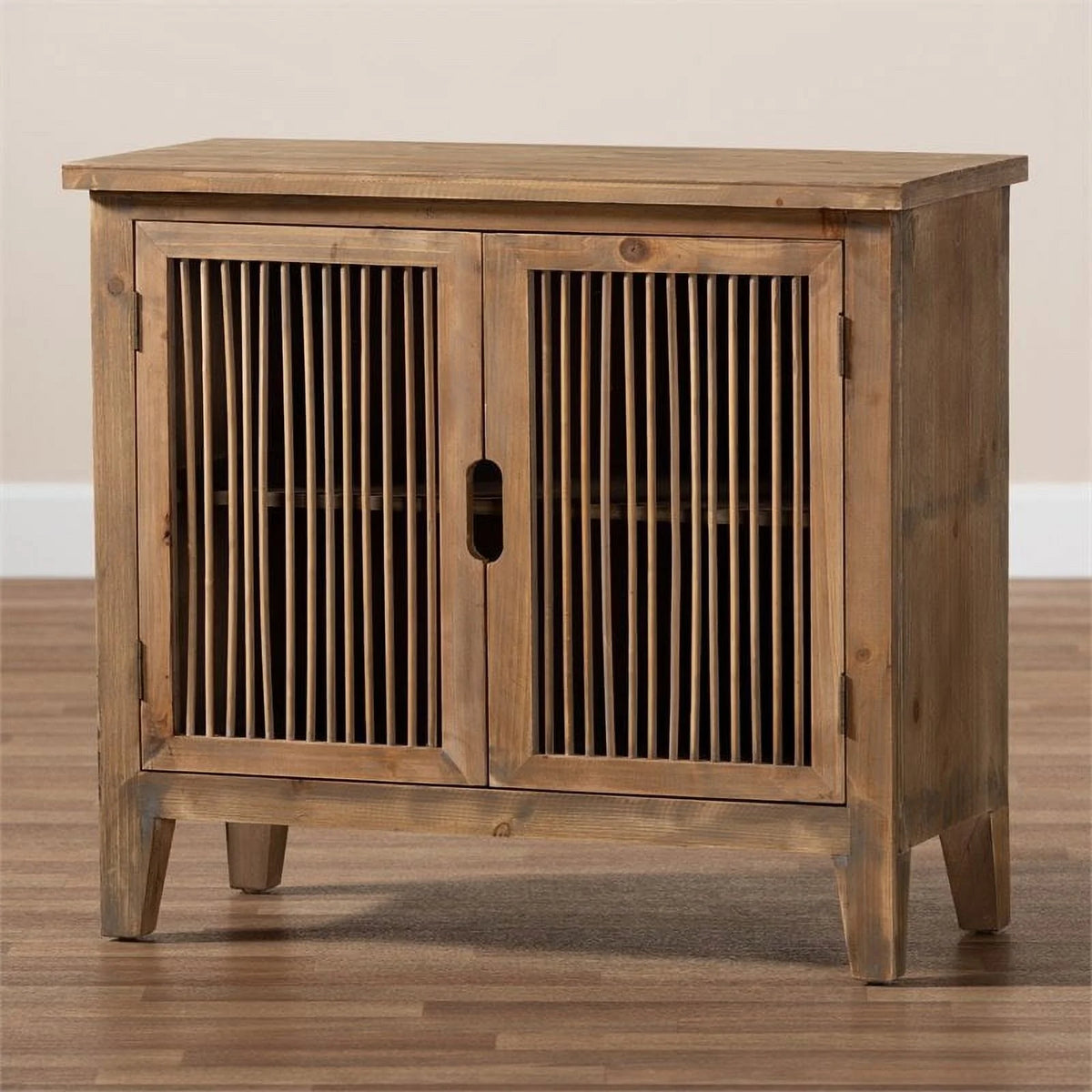 Medium Oak 2-Door Wood Storage Cabinet G791