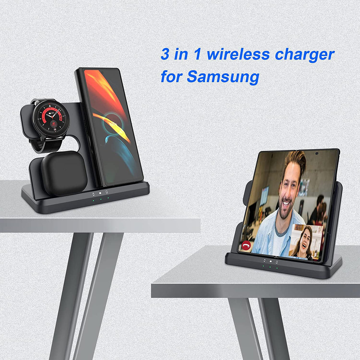 3 in 1 Wireless Charger Black W72997