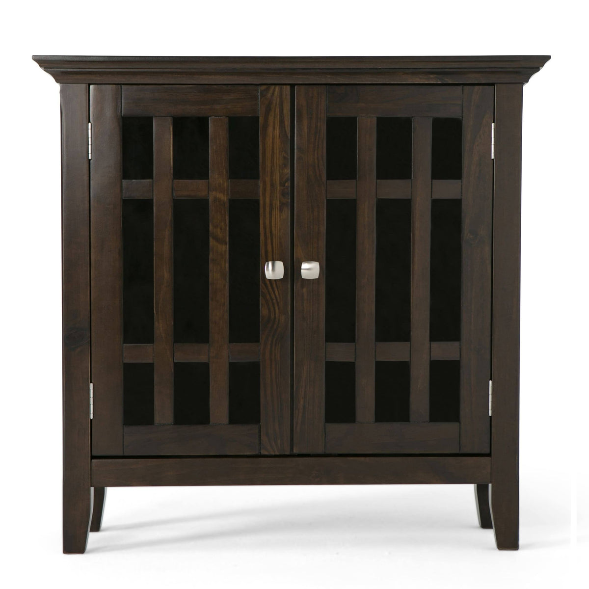White Solid Wood Storage Media Cabinet L931998