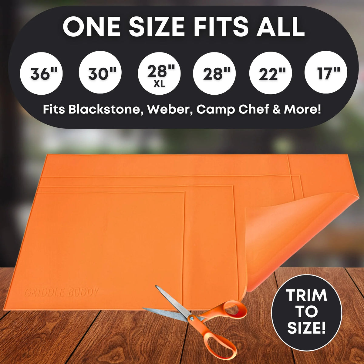Food Grade Silicone Grill Mat for 17” 22” 28” 30” 36” U714230