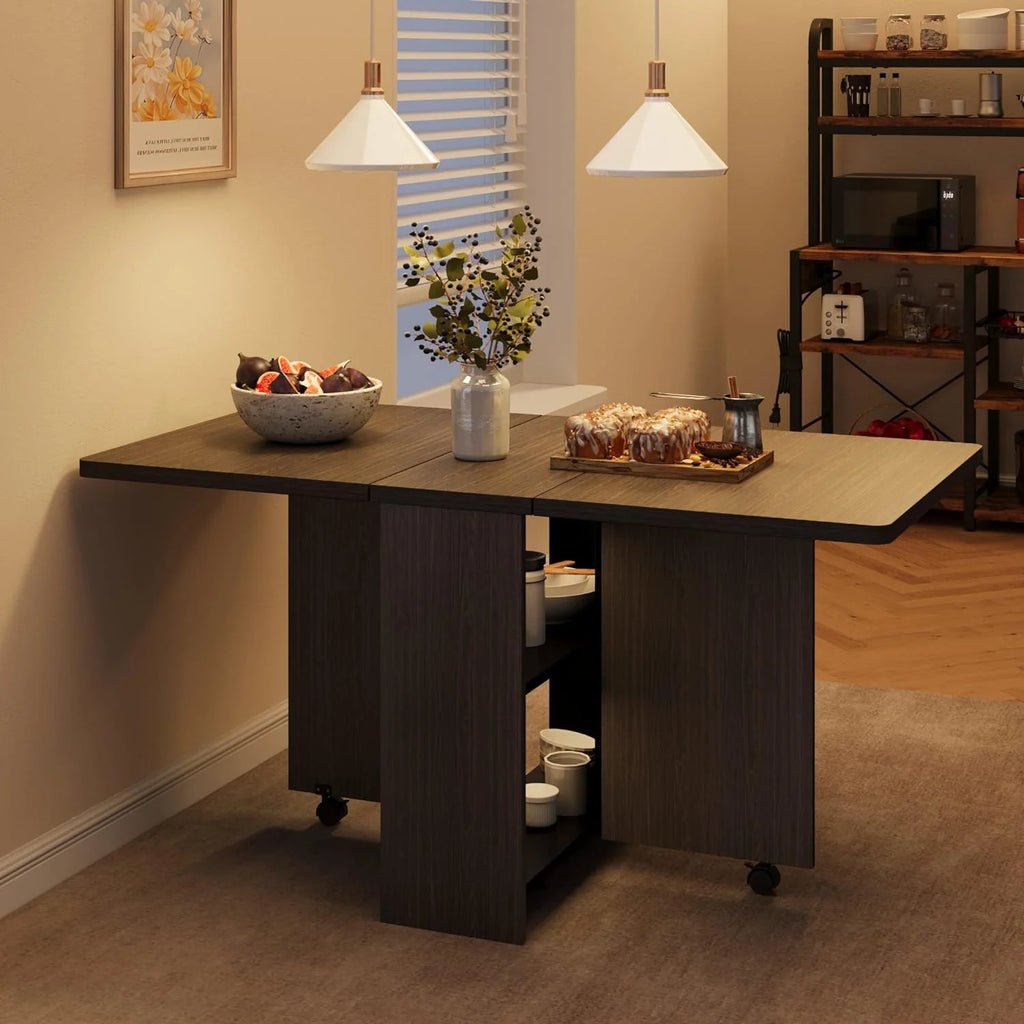 Space Saving Folding Dining Table with 2 Tier X327