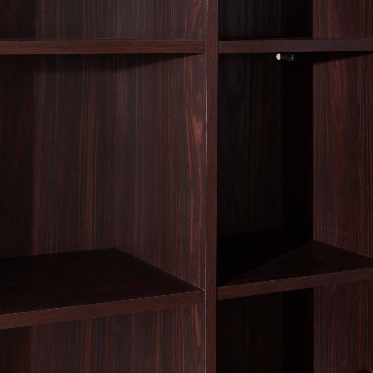 2-Piece Coffee Brown Desk and Bookcase V764