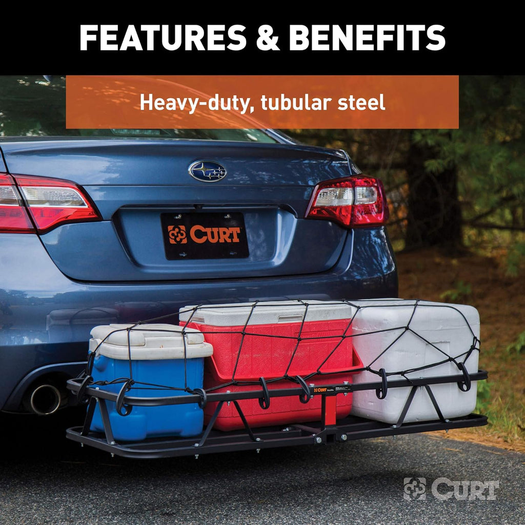 Black Steel Basket Hitch Cargo Carrier P6165