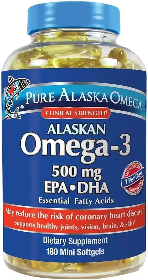 Wild Caught Omega-3 500 mg EPA+DHA 180 Softgels Q4482