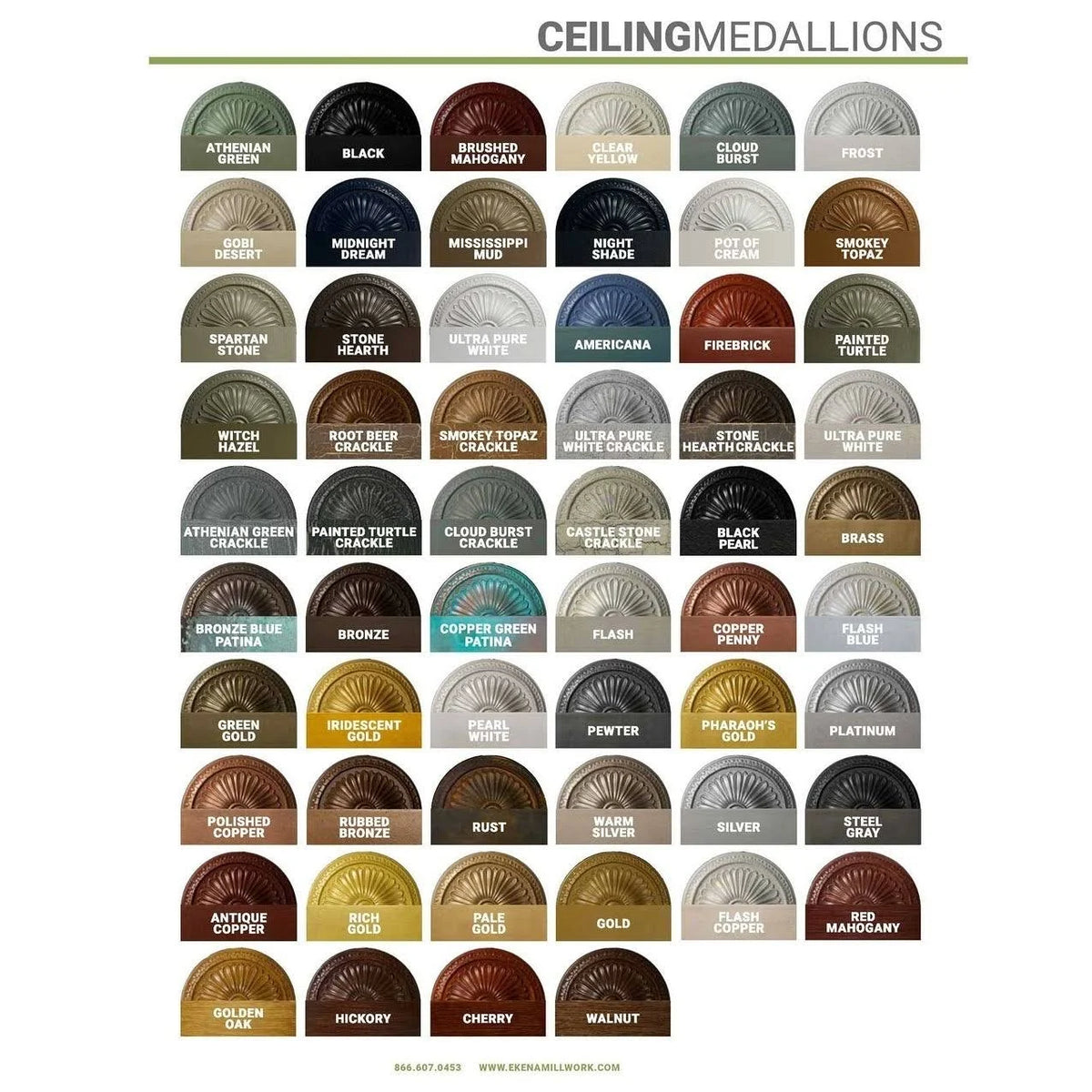 18x22W x 18x22H x 3 1/2x22ID x 1 1/8x22P Ceiling Medallion O44748